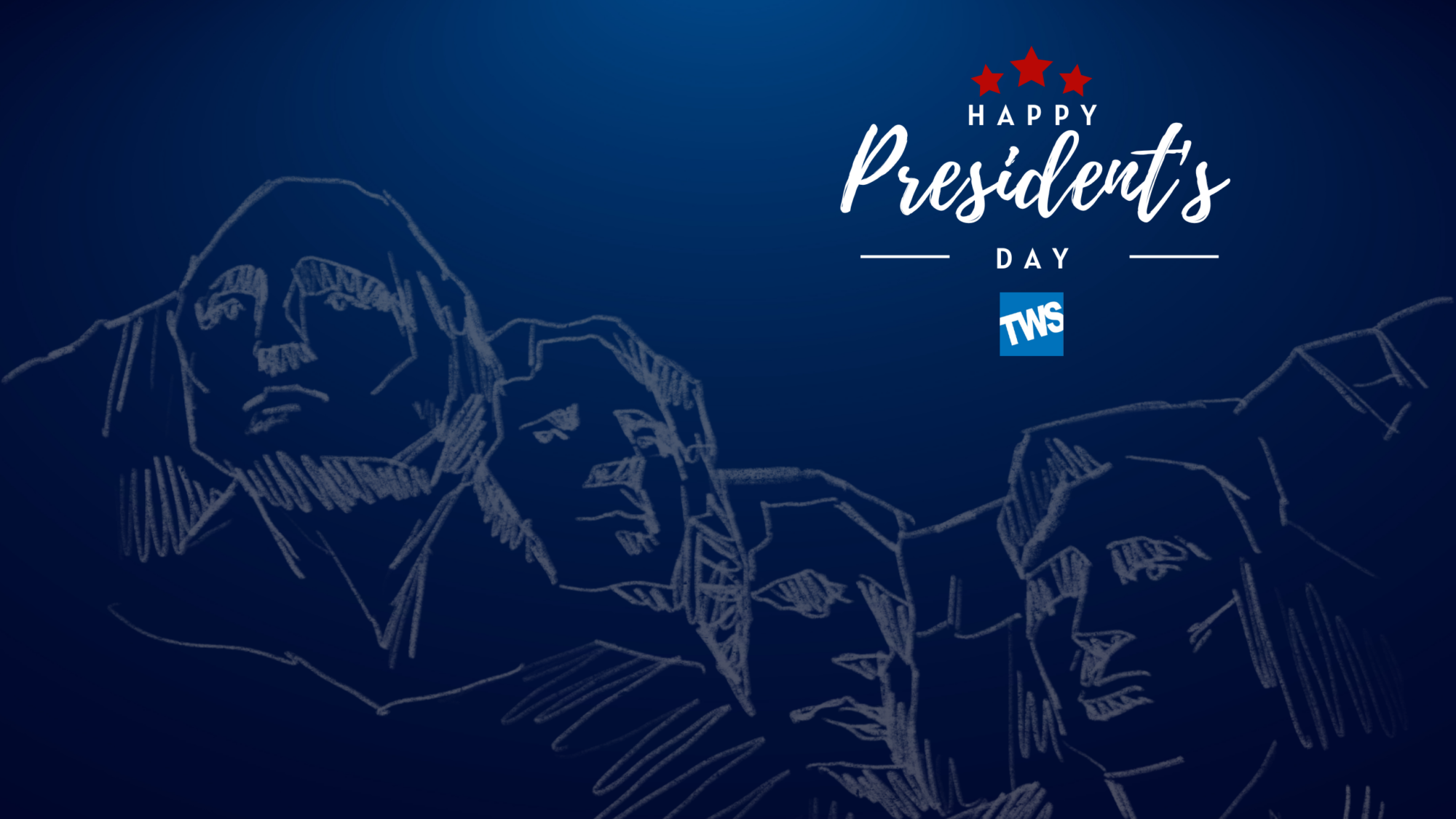 Blue and Red Minimalist President's Day Linkedin Post (Youtube Banner)